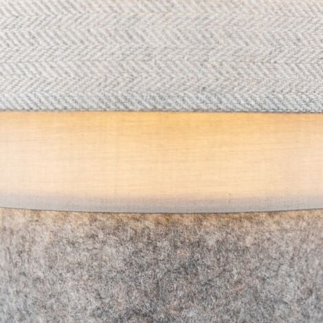 Aztec 3 Tier Modern Beige Herringbone Fabric Ceiling Pendant Light Shade