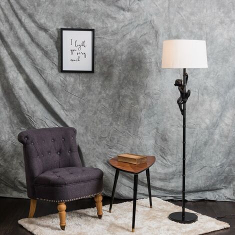 Hanging Monkey Animal Quirky Modern Black Floor Lamp Base