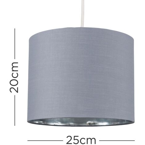 Reni Grey and Chrome Small Ceiling Pendant Light Shade