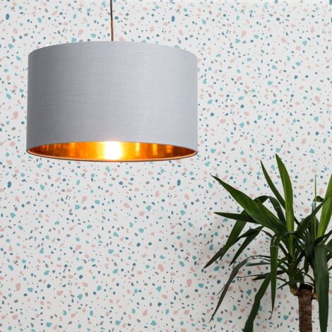 Reni Grey and Gold Large Ceiling Pendant Light Shade
