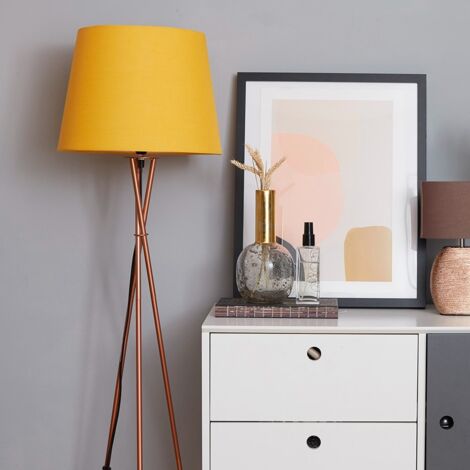 Aspen Modern Yellow Fabric Table Floor Light Shade