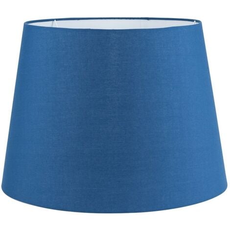 Aspen Modern Tapered Table Floor Lamp Light Shade with Blue Fabric Finish