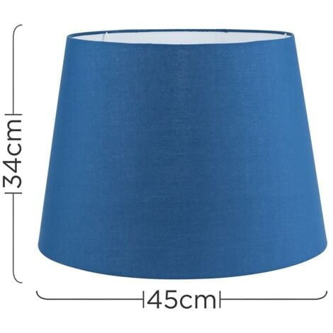 Aspen Modern Tapered Table Floor Lamp Light Shade with Blue Fabric Finish
