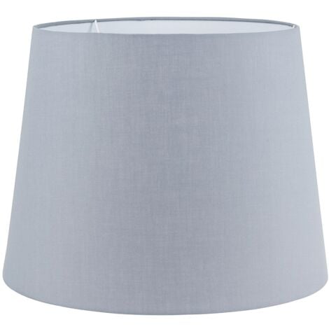 Aspen Modern Tapered Table Floor Lamp Light Shade with Grey Fabric Finish