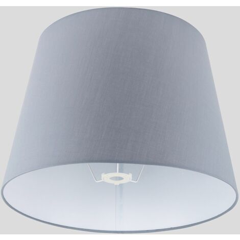 Aspen Modern Tapered Table Floor Lamp Light Shade with Grey Fabric Finish
