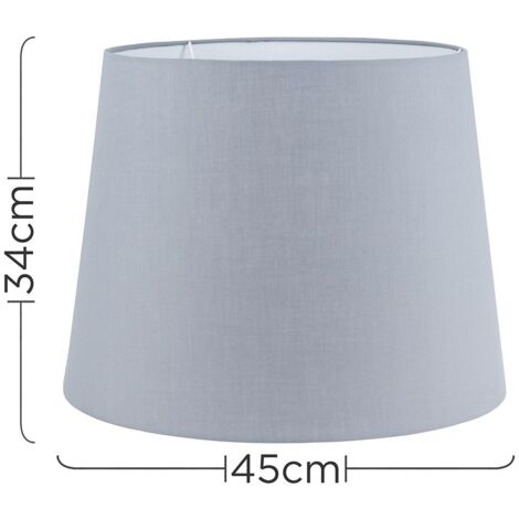 Aspen Modern Tapered Table Floor Lamp Light Shade with Grey Fabric Finish