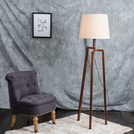 Aspen Modern Beige Fabric Table Floor Light Shade