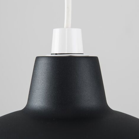 Civic Retro Style Matt Black Easy Fit Ceiling Pendant Light Shade