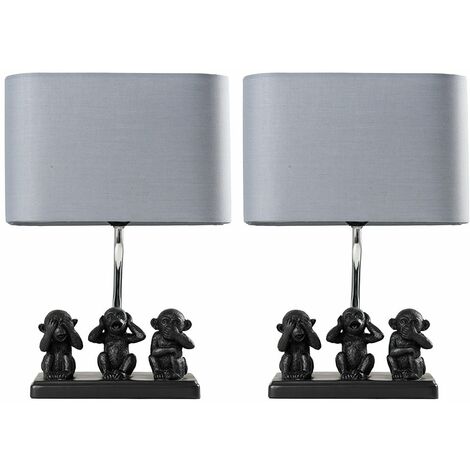 three wise monkeys lamp