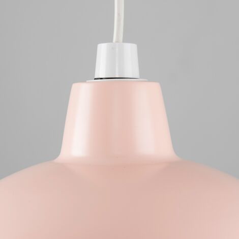 Civic Metro Pink Ceiling Pendant Shade and B22 GLS LED 10W Warm White 3000K Bulb