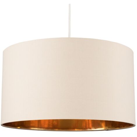 Reni Extra Large Beige and Gold Ceiling Pendant Light Shade