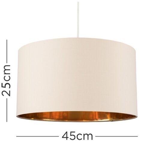 Reni Extra Large Beige and Gold Ceiling Pendant Light Shade