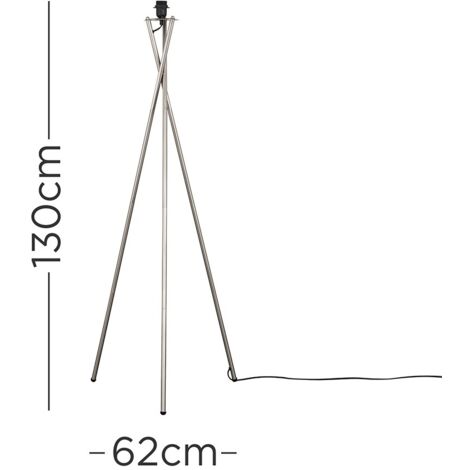 Camden Modern Tripod Silver Floor Lamp Base