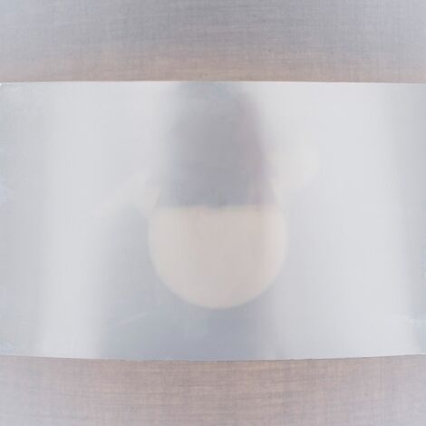 Matildo Modern Grey and Chrome Cylinder Ceiling Pendant Light Shade