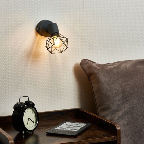 Angus Grey Indoor Wall Light and E14 Golfball LED 4W Warm White 3000K Bulb