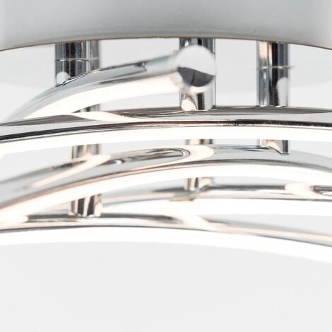 Marais Chrome 20W Integrated LED 5 Way Cross Over Design Flush Ceiling Light Warm White