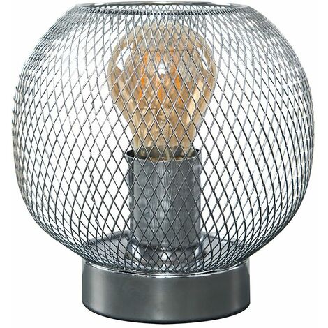 Wire Mesh Table Lamp Led Bulb Chrome, Wire Mesh Table Lamp Shade