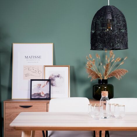 Tethra Rustic Black Woven Rope Bird Cage Ceiling Pendant Light Shade