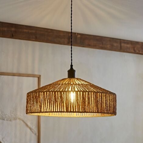 Elcano Ceiling Pendant Shade and B22 GLS LED 10W Warm White 3000K Bulb