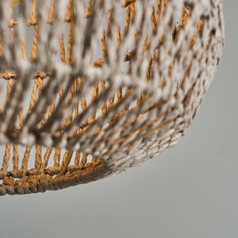 Cabral Modern Woven Rope Grey Pendant Ceiling Light Shade