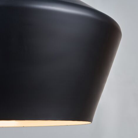 Otis Contemporary Matt Black Flared Angular Ceiling Pendant Light Shade