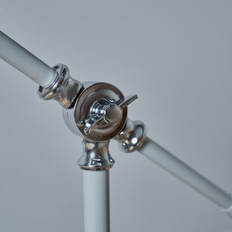 Industrial Metal Adjustable Table Lamp - Grey - Including LED Bulb