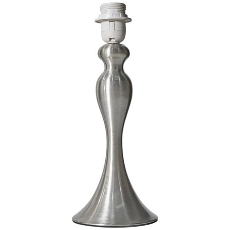 Faulkner Modern Brushed Chrome Spindle Design Table Lamp Base