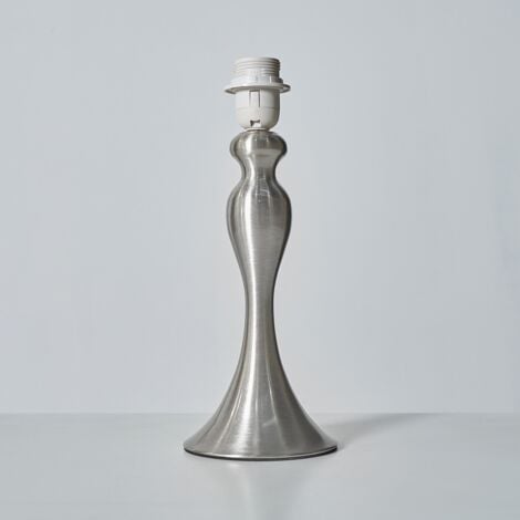 Faulkner Modern Brushed Chrome Spindle Design Table Lamp Base