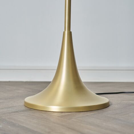 Faulkner Matt Gold Spindle Design Modern Floor Lamp Base