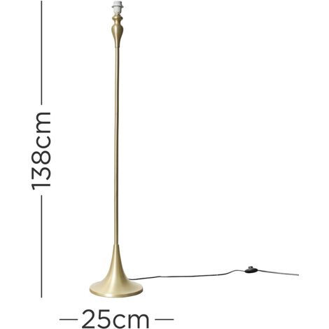Faulkner Matt Gold Spindle Design Modern Floor Lamp Base
