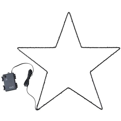 Integrated LED Battery Operated Black Outdoor Garden Star Light Warm White