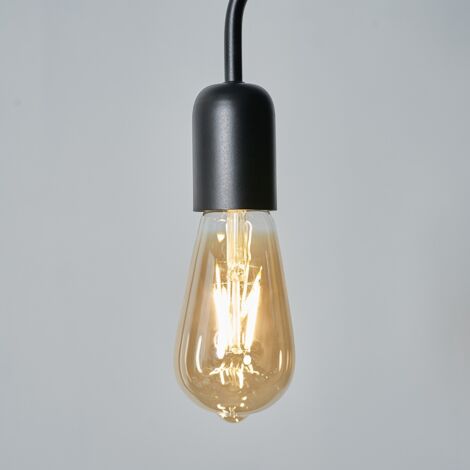 Tralles Industrial Matt Black Ceiling Light Fitting