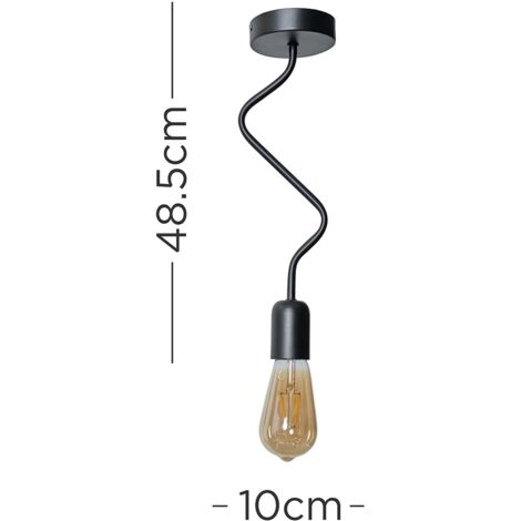 Tralles Industrial Matt Black Ceiling Light Fitting