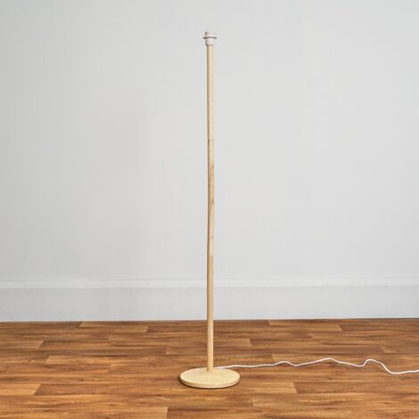 Natural Light Wood Floor Lamp Base