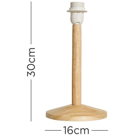 Triston Single Stem Natural Light Wood Table Lamp Base