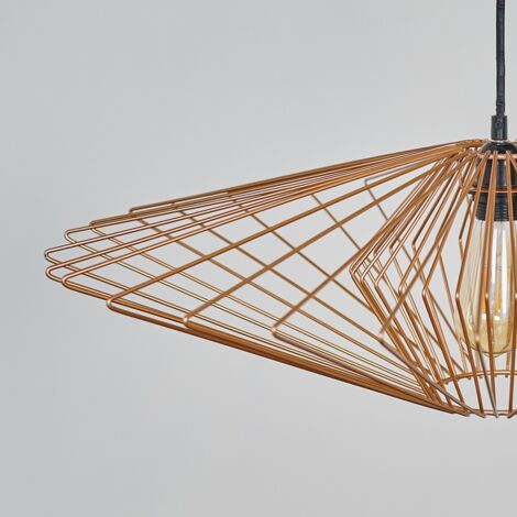 Extra Large Sinata Ceiling Pendant Shade and B22 Pear LED 4W Warm White 2700K Bulb
