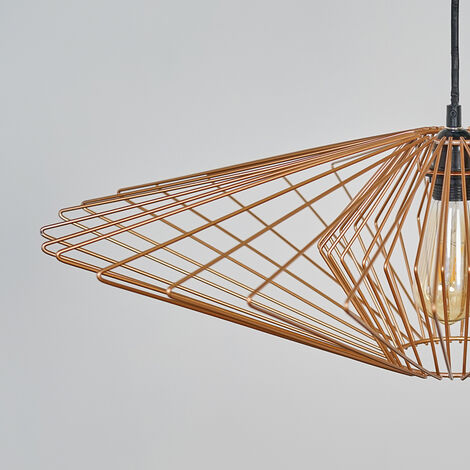 Extra Large Sinata Ceiling Pendant Shade and B22 Pear LED 4W Warm White 2700K Bulb