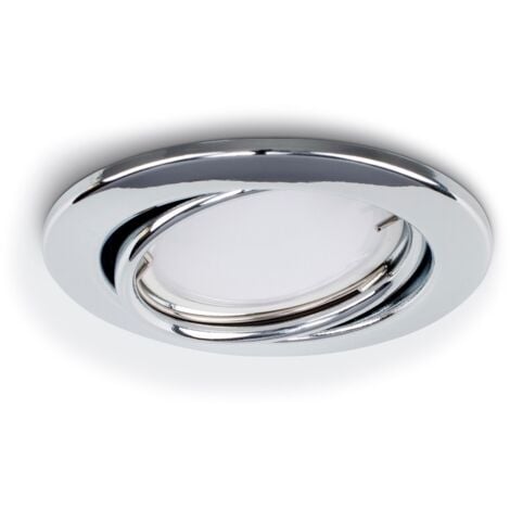 Downlight Tiltable Fire Rated Chrome Ceiling Light Fitting 20 Pack