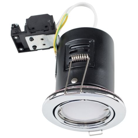Downlight Tiltable Fire Rated Chrome Ceiling Light Fitting 20 Pack