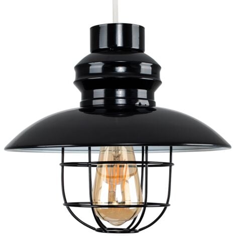 Penglai Modern Black Metal Fisherman's Style Ceiling Pendant Light Shade