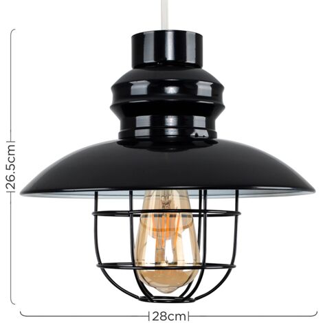 Penglai Modern Black Metal Fisherman's Style Ceiling Pendant Light Shade