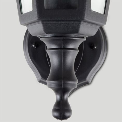 Mayfair Black Traditional Wired Outdoor Security Lantern Wall Light