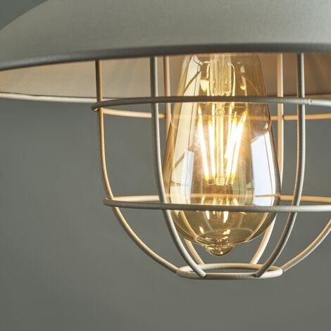 Penglai Modern Cement Grey Stone Effect Fisherman's Style Ceiling Pendant Light Shade