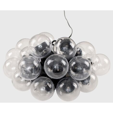Pair Of Decorative IP44 Rated LED Festoon Clear Globe String Lights