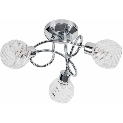 Polished chrome ceiling deals lights