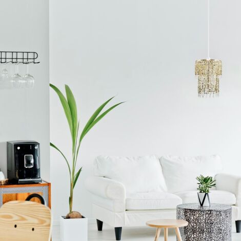 Modern Decorative Gold Jewel Acrylic Bead Ceiling Pendant Light Shade