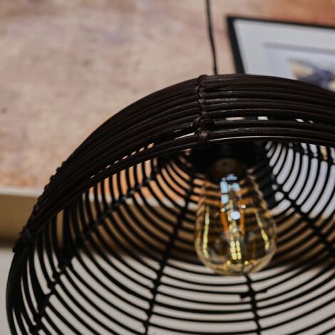 Lobster Wicker Rattan Brown Ceiling Pendant Light Shade