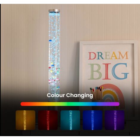 LED Colour Changing Novelty Sensory Tower Bubble Lamp - 60cm