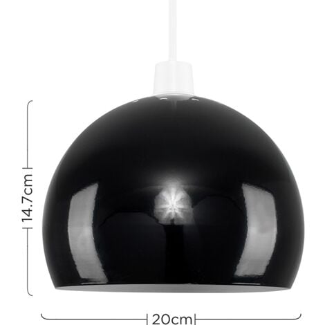 Retro Black Arco Style Dome Ceiling Pendant Light Shade