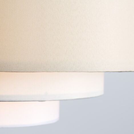 Hampshire Modern 3 Tone Cream 5 Tier Cylinder Ceiling Pendant Light Shade